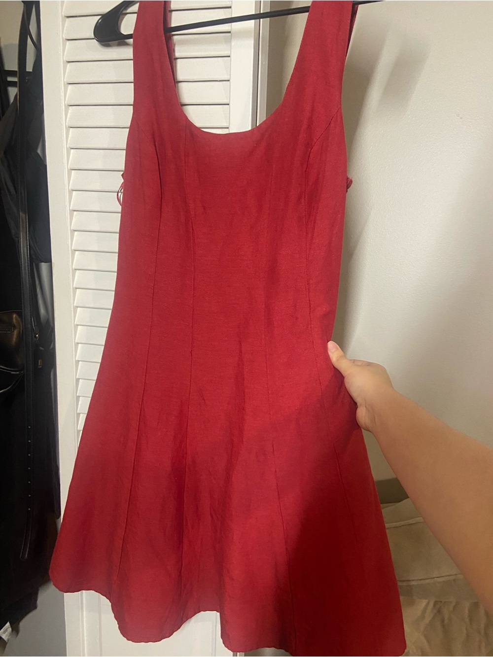 Women’s Red Scoop Neck Dress